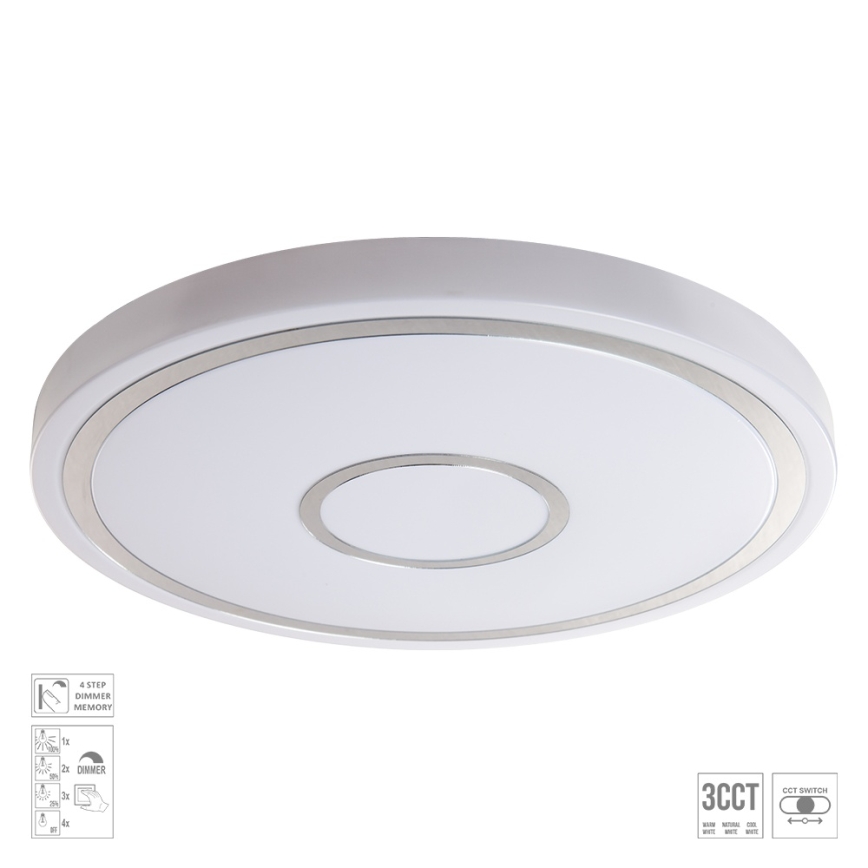 Prezent 71342 - Dimeriuojamas LED lubų šviestuvas MOZAN LED/40W/230V 3000/4000/6500K skersmuo 48 cm balta