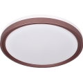 Prezent 71344 - reguliuojamo ryškumo LED lubų šviestuvas FLOREN LED/30W/230V 3000/4000/6500K Ø 41,5 cm rudas