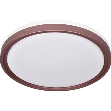 Prezent 71344 - reguliuojamo ryškumo LED lubų šviestuvas FLOREN LED/30W/230V 3000/4000/6500K Ø 41,5 cm rudas