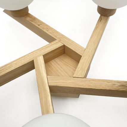 Prie lubų montuojama liustra ANTONIO 5xG9/5W/230V ąžuolas/balta