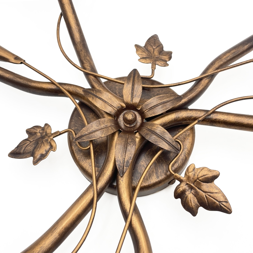 Prie lubų montuojama liustra ROZETA 3xE14/40W/230V bronzinė