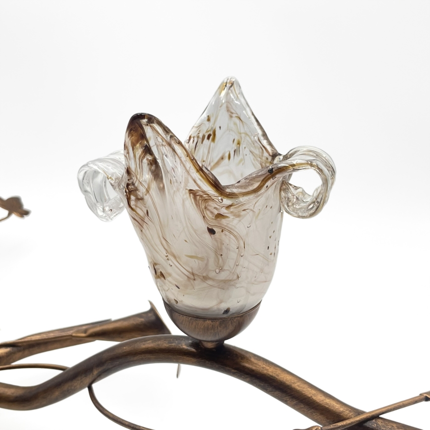 Prie lubų montuojama liustra ROZETA 3xE14/40W/230V bronzinė