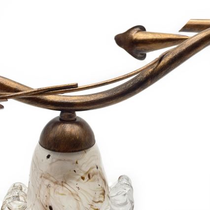 Prie lubų montuojama liustra ROZETA 3xE14/40W/230V bronzinė