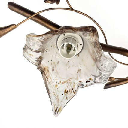 Prie lubų montuojama liustra ROZETA 3xE14/40W/230V bronzinė