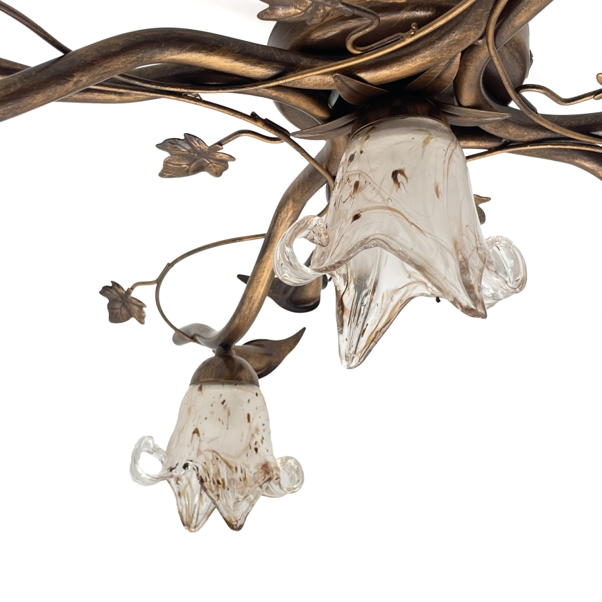 Prie lubų montuojama liustra ROZETA 5xE14/40W/230V bronzinė