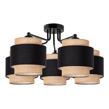 Prie lubų montuojamas šviestuvas 5xE27/60W/230V smėlio spalvos