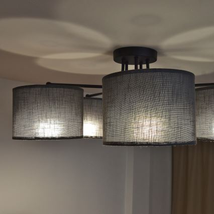 Prie lubų montuojamas šviestuvas ALBA 5xE27/15W/230V pilkas