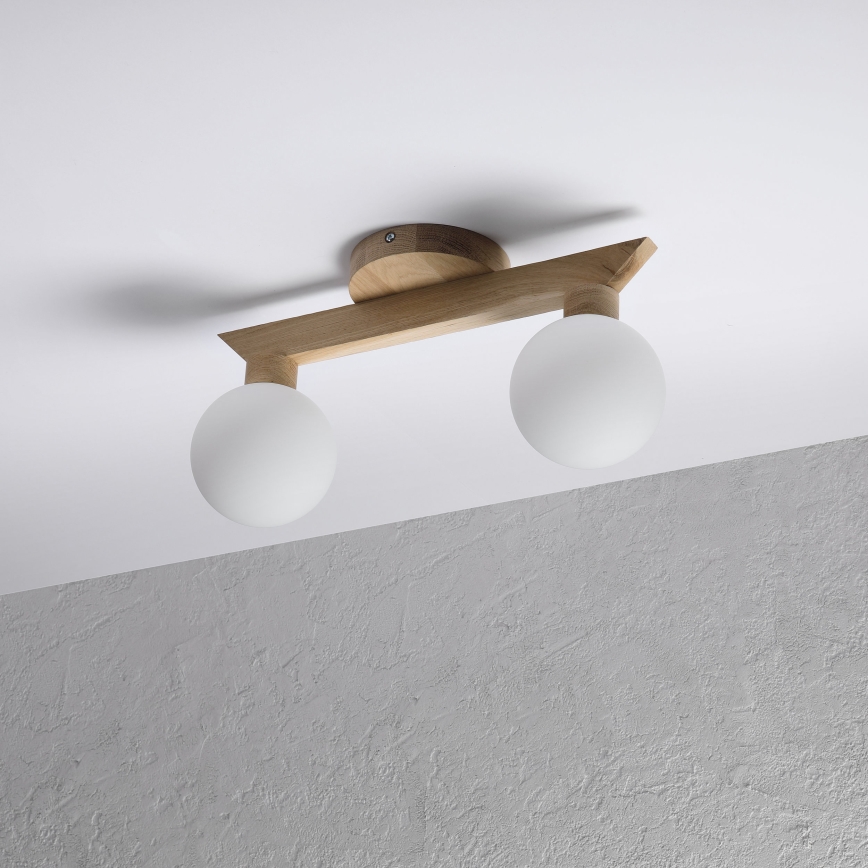 Prie lubų montuojamas šviestuvas ANTONIO 2xG9/5W/230V ąžuolas/balta