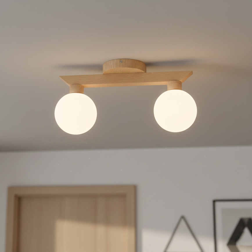 Prie lubų montuojamas šviestuvas ANTONIO 2xG9/5W/230V ąžuolas/balta