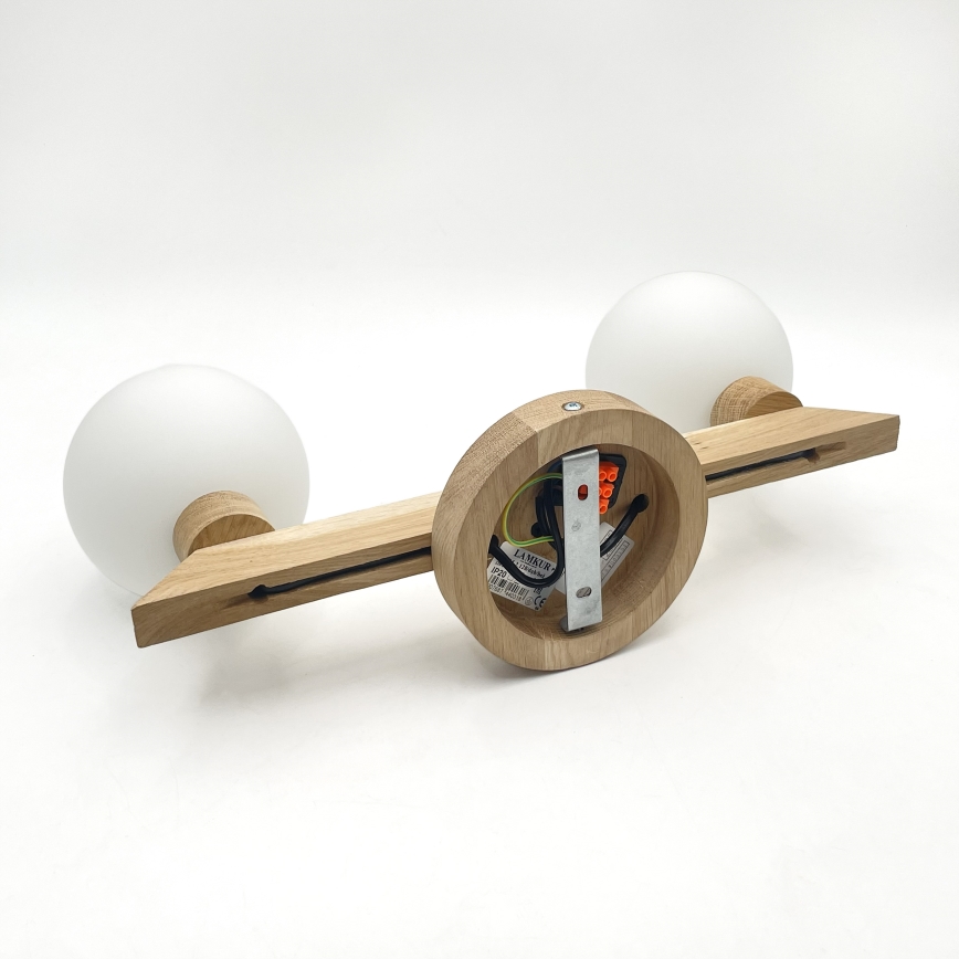 Prie lubų montuojamas šviestuvas ANTONIO 2xG9/5W/230V ąžuolas/balta