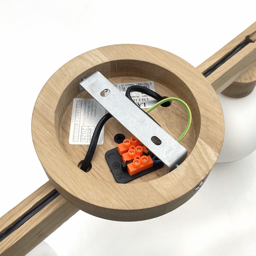 Prie lubų montuojamas šviestuvas ANTONIO 2xG9/5W/230V ąžuolas/balta