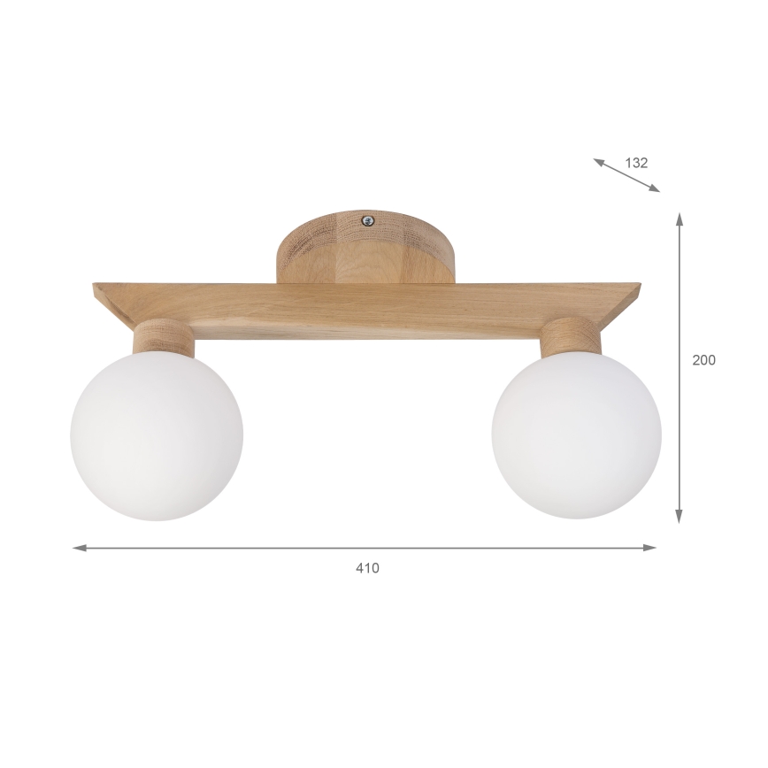 Prie lubų montuojamas šviestuvas ANTONIO 2xG9/5W/230V ąžuolas/balta