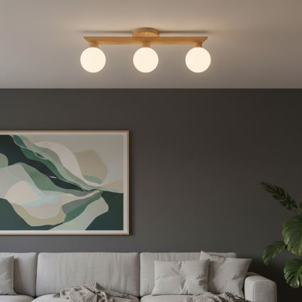 Prie lubų montuojamas šviestuvas ANTONIO 3xG9/5W/230V ąžuolas/balta