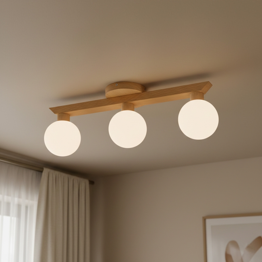 Prie lubų montuojamas šviestuvas ANTONIO 3xG9/5W/230V ąžuolas/balta