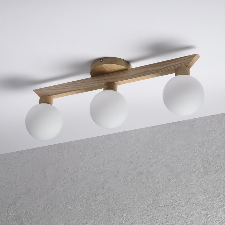 Prie lubų montuojamas šviestuvas ANTONIO 3xG9/5W/230V ąžuolas/balta