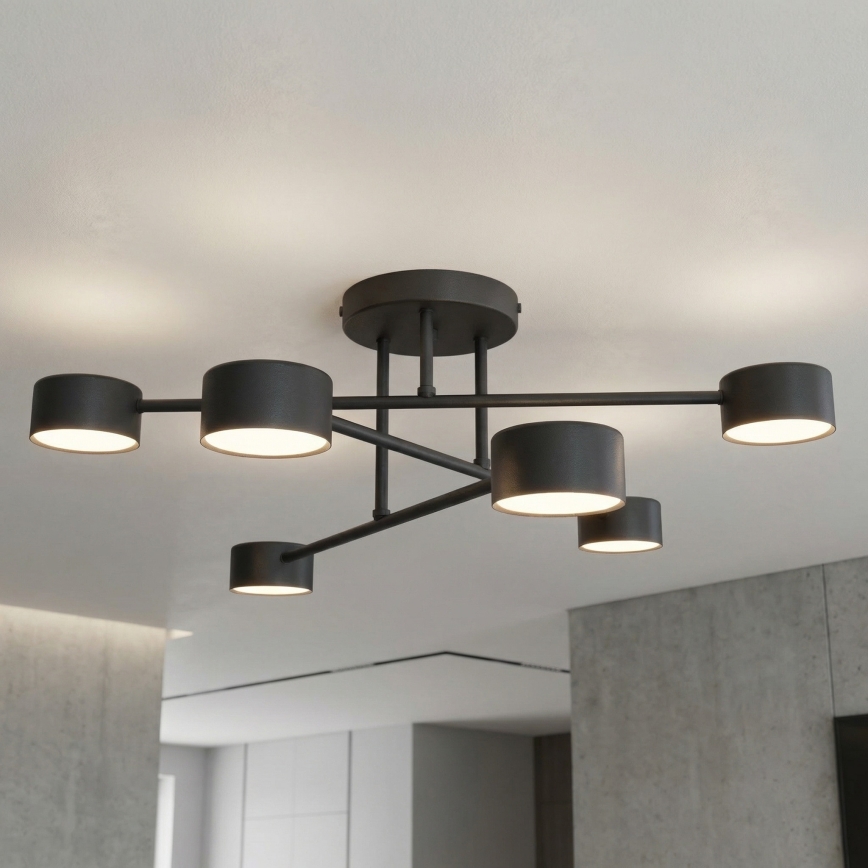 Prie lubų montuojamas šviestuvas HALO 6xGX53/10W/230V juodas