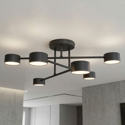 Prie lubų montuojamas šviestuvas HALO 6xGX53/10W/230V juodas