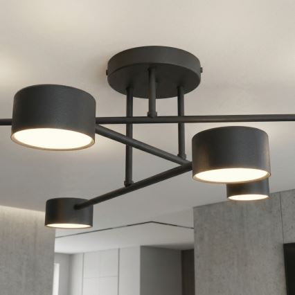 Prie lubų montuojamas šviestuvas HALO 6xGX53/10W/230V juodas
