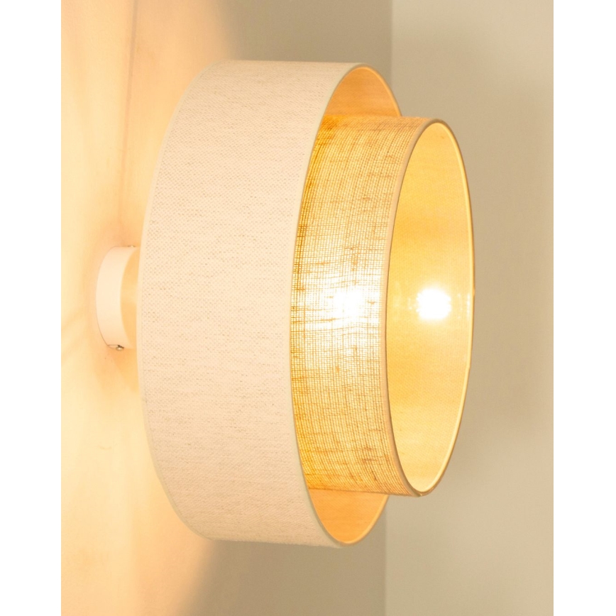 Prie lubų montuojamas šviestuvas NATIA 1xE27/60W/230V baltas/rudas