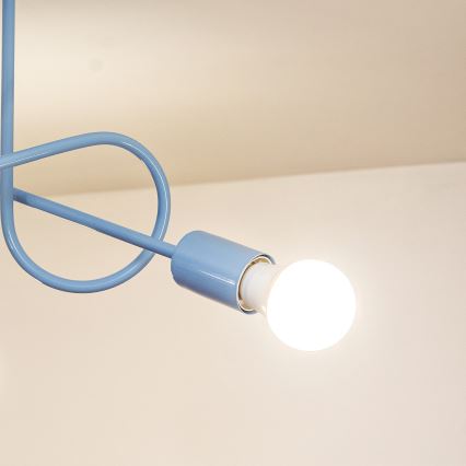 Prie lubų montuojamas šviestuvas OXFORD 3xE27/15W/230V, mėlynas