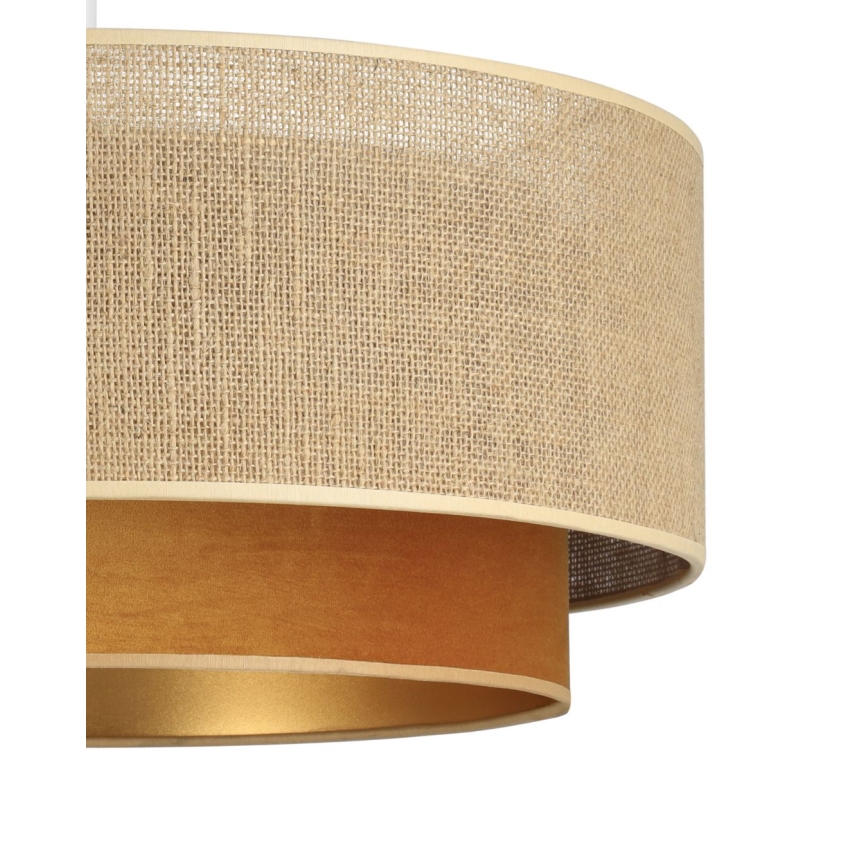 Prie lubų montuojamas šviestuvas SARTA 1xE27/60W/230V Ø45 cm varinis/džiutas