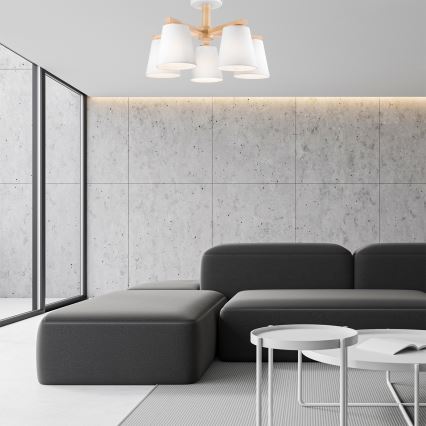 Prie lubų montuojamas šviestuvas ELLIE 5xE27/60W/230V baltas/ąžuolas