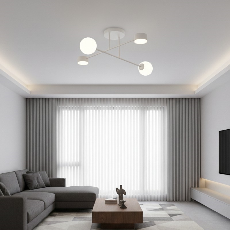 Prie lubų tvirtinamas šviestuvas HOLON 2xG9/8W/230V + 2xGX53/12W baltas