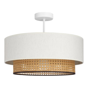 Prie lubų tvirtinamas šviestuvas NATIA 1xE27/60W/230V, skersmuo 45 cm, balta/ruda