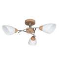 Prie sieną montuojamas šviestuvas VILETTA 3xE27/60W/230V ąžuolas