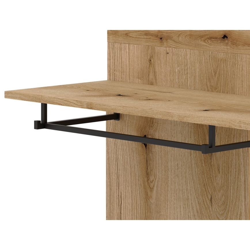 Prieškambario sienelė su veidrodžiu SVEN ruda/balta