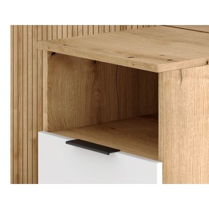 Prieškambario sienelė su veidrodžiu SVEN ruda/balta