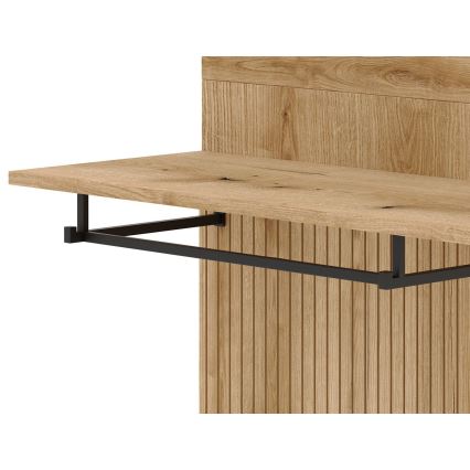 Prieškambario sienelė su veidrodžiu SVEN ruda/grafitas