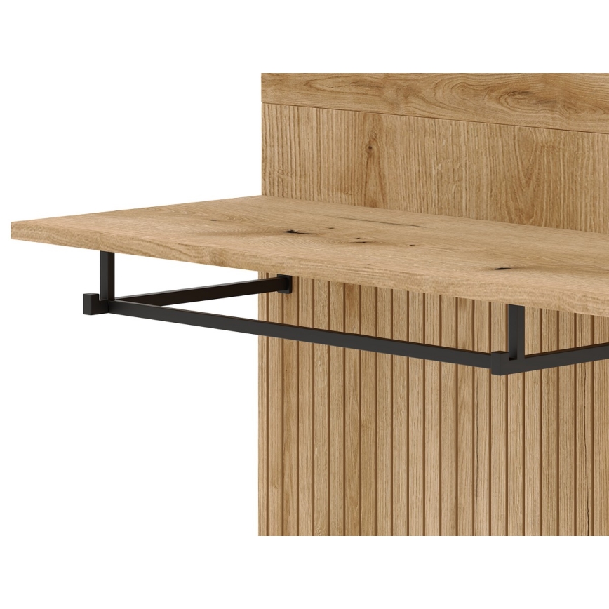 Prieškambario sienelė su veidrodžiu SVEN ruda/grafitas