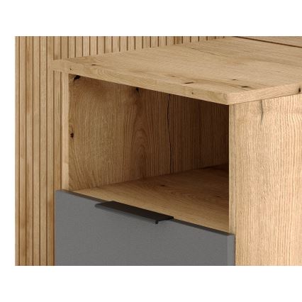 Prieškambario sienelė su veidrodžiu SVEN ruda/grafitas