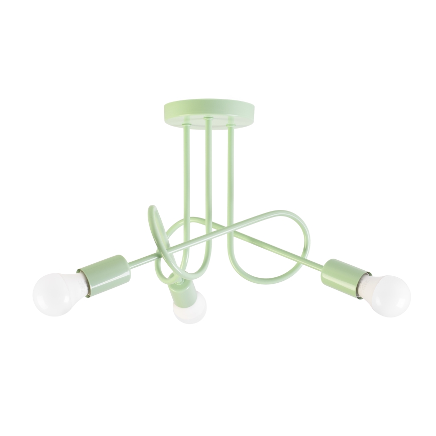 Priglaustas prie lubų šviestuvas OXFORD 3xE27/15W/230V žalias