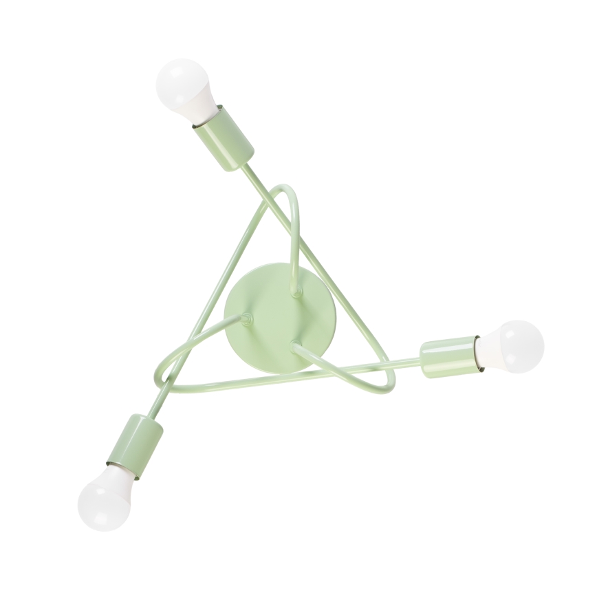 Priglaustas prie lubų šviestuvas OXFORD 3xE27/15W/230V žalias