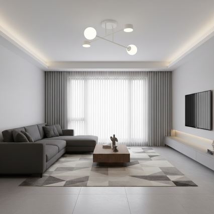 Prigludęs liustras HOLON 2xG9/8W/230V + 2xGX53/12W pilkas