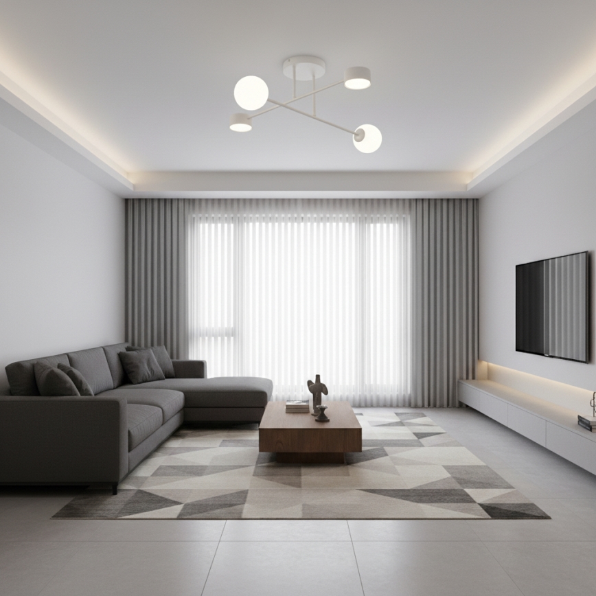 Prigludęs liustras HOLON 2xG9/8W/230V + 2xGX53/12W pilkas