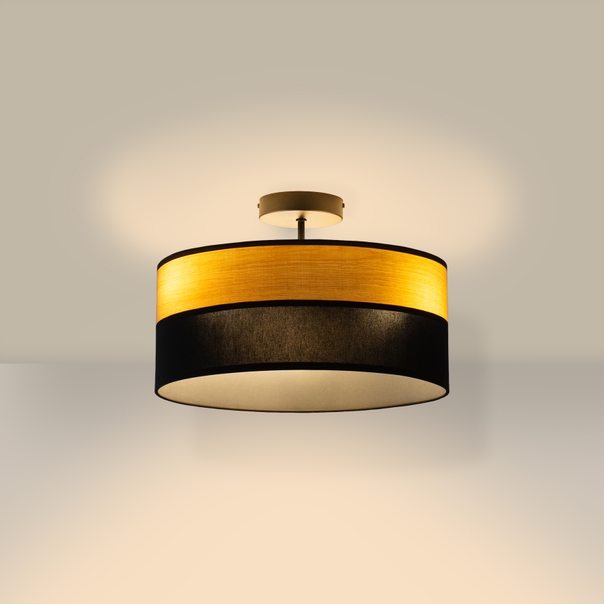 Prigludęs lubinis šviestuvas ALBA 3xE27/15W/230V skers. 40 cm juodas/rudas