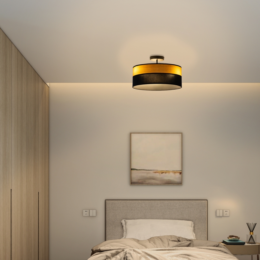 Prigludęs lubinis šviestuvas ALBA 3xE27/15W/230V skers. 40 cm juodas/rudas