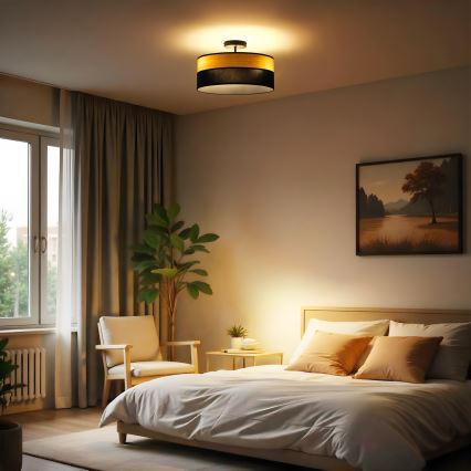 Prigludęs lubinis šviestuvas ALBA 3xE27/15W/230V skers. 40 cm juodas/rudas