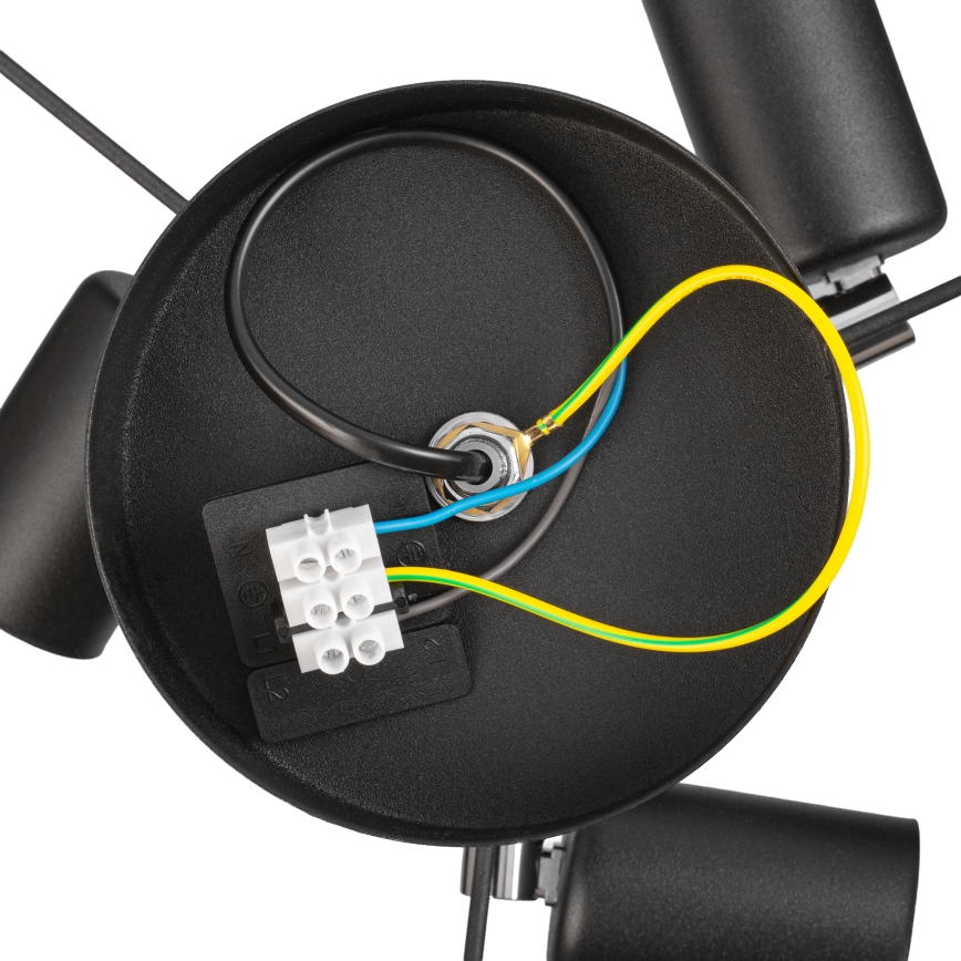 Prigludęs lubinis šviestuvas ALBA 3xE27/15W/230V skers. 40 cm juodas/rudas