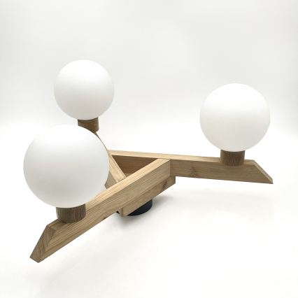 Prigludęs lubinis šviestuvas ANTONIO 3xG9/5W/230V ąžuolas/balta