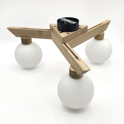 Prigludęs lubinis šviestuvas ANTONIO 3xG9/5W/230V ąžuolas/balta