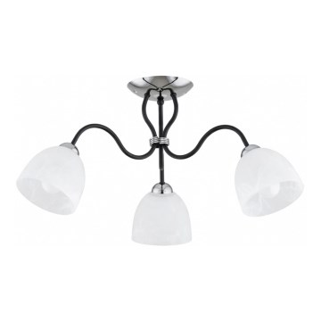 Prigludęs lubinis šviestuvas ARIEL 3xE27/15W/230V blizgus chromas/juodas