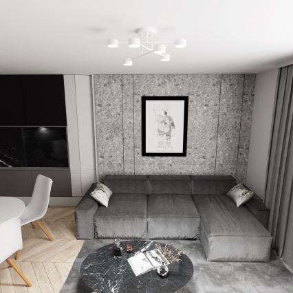 Prigludęs lubinis šviestuvas HALO 6xGX53/10W/230V baltas