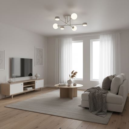 Prigludęs lubinis šviestuvas HOLON 3xG9/8W/230V + 3xGX53/12W pilkas