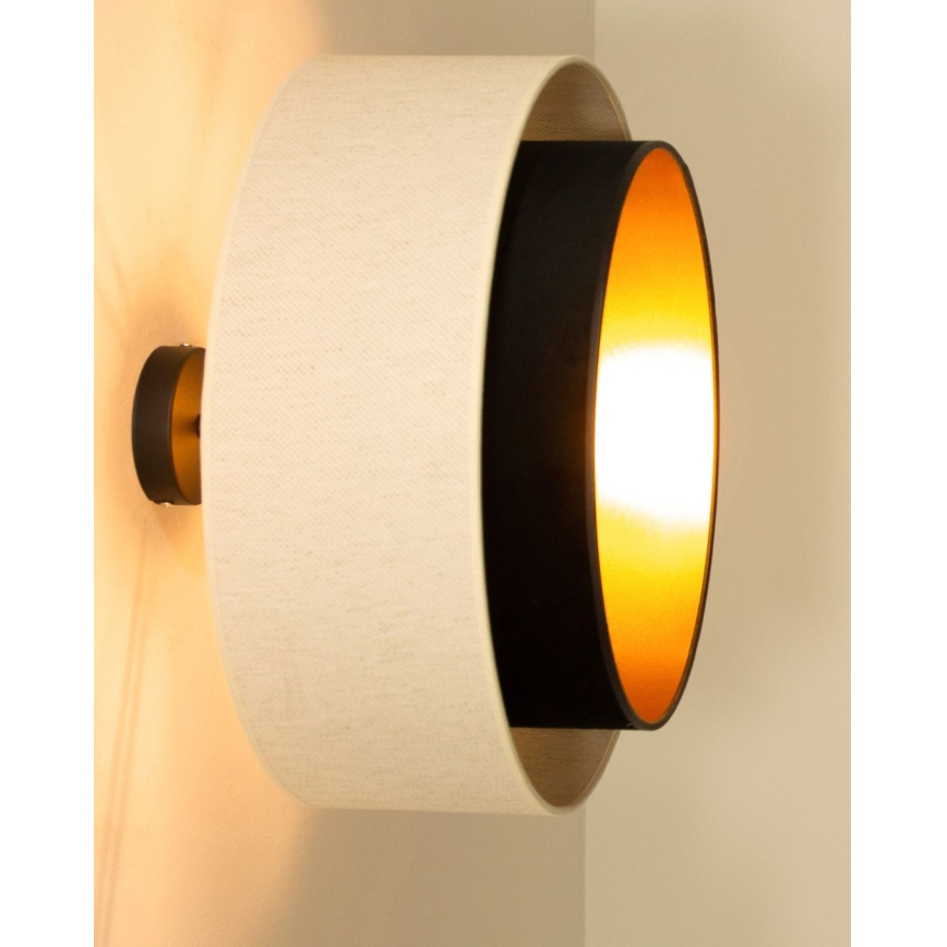 Prigludęs lubinis šviestuvas NATIA 1xE27/60W/230V skersmuo 45 cm balta/juoda