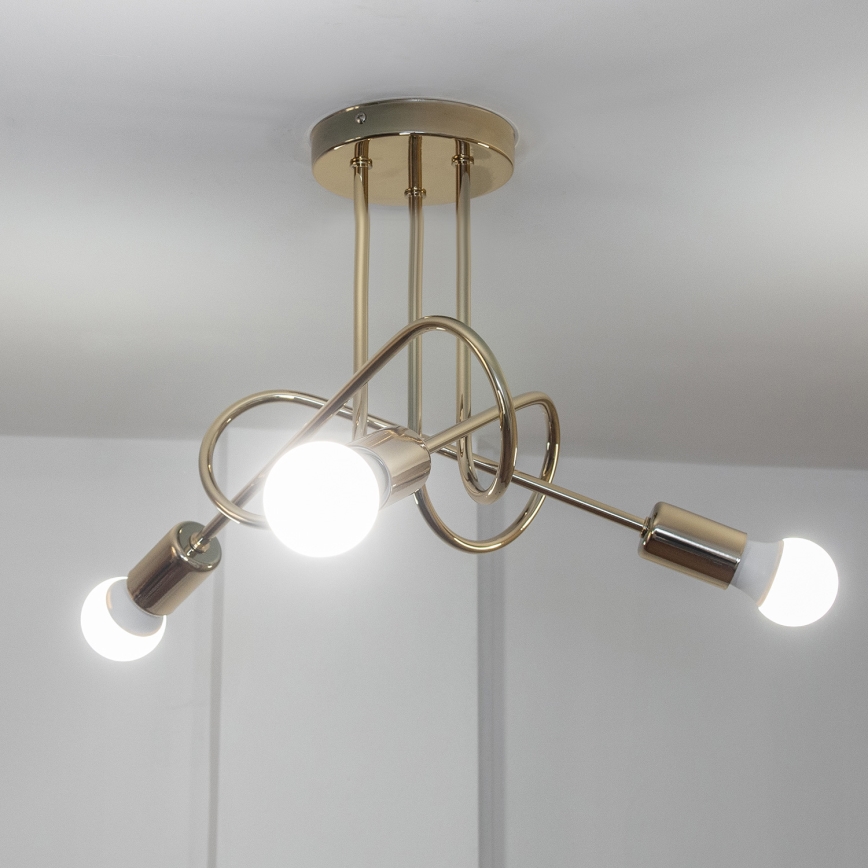 Prigludęs lubinis šviestuvas OXFORD 3xE27/15W/230V, auksinis