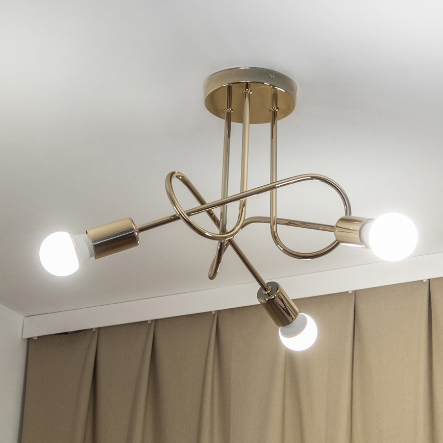 Prigludęs lubinis šviestuvas OXFORD 3xE27/15W/230V, auksinis